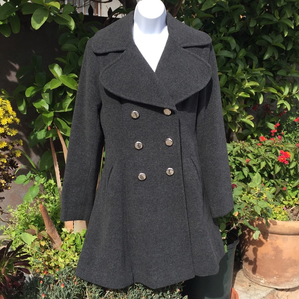 JSimpson Princess Wool Flare Pea Trench Coat